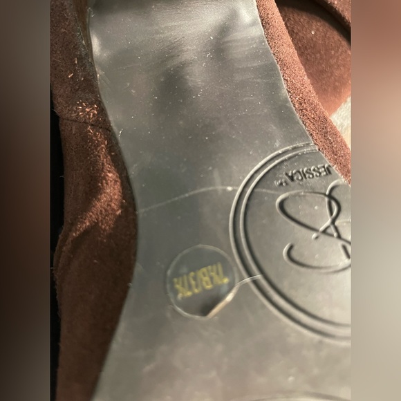 Jessica Simpson suede  heeled boots, brown, 7.5 - Picture 6 of 11